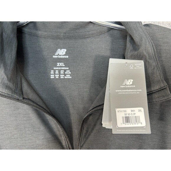 New Balance Women's 2XL Black Lightweight 1/4 Zip Pullover Slim Fit Fast Drying - Picture 5 of 10